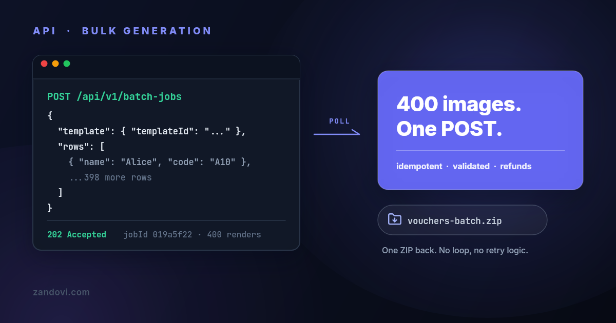 Bulk Image Generation Without the Loop: One POST, One ZIP