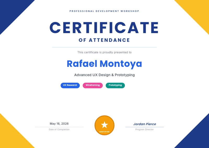Modern Geometric Workshop Certificate