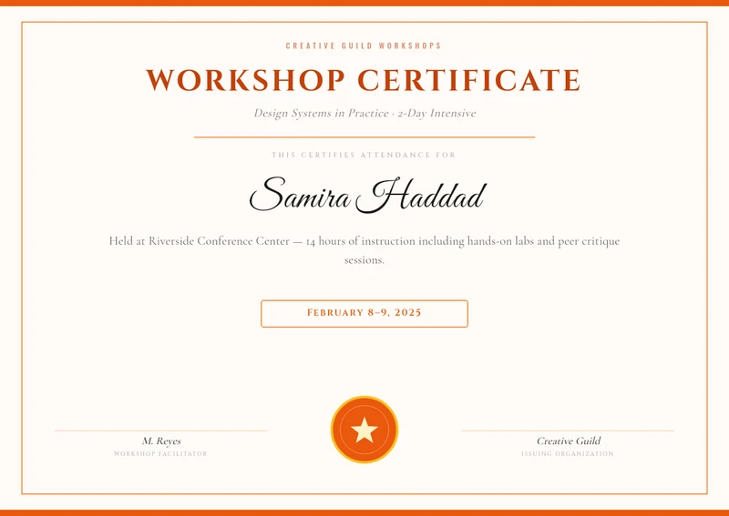 Workshop Attendance