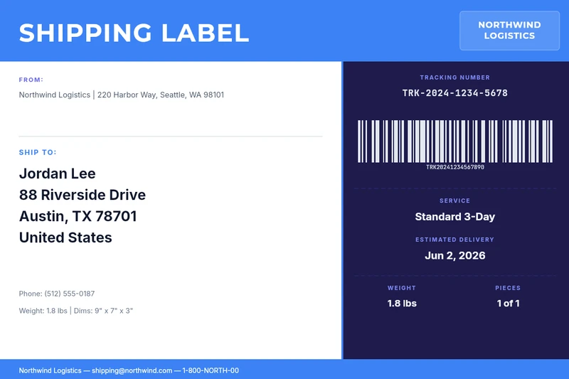 Modern Gradient Label