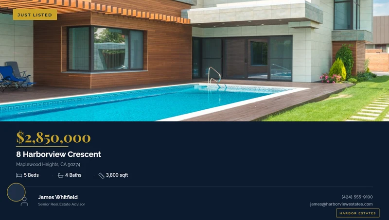 Navy Gold Modern Just Listed
