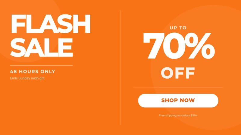 TikTok Landscape — Flash Sale Banner