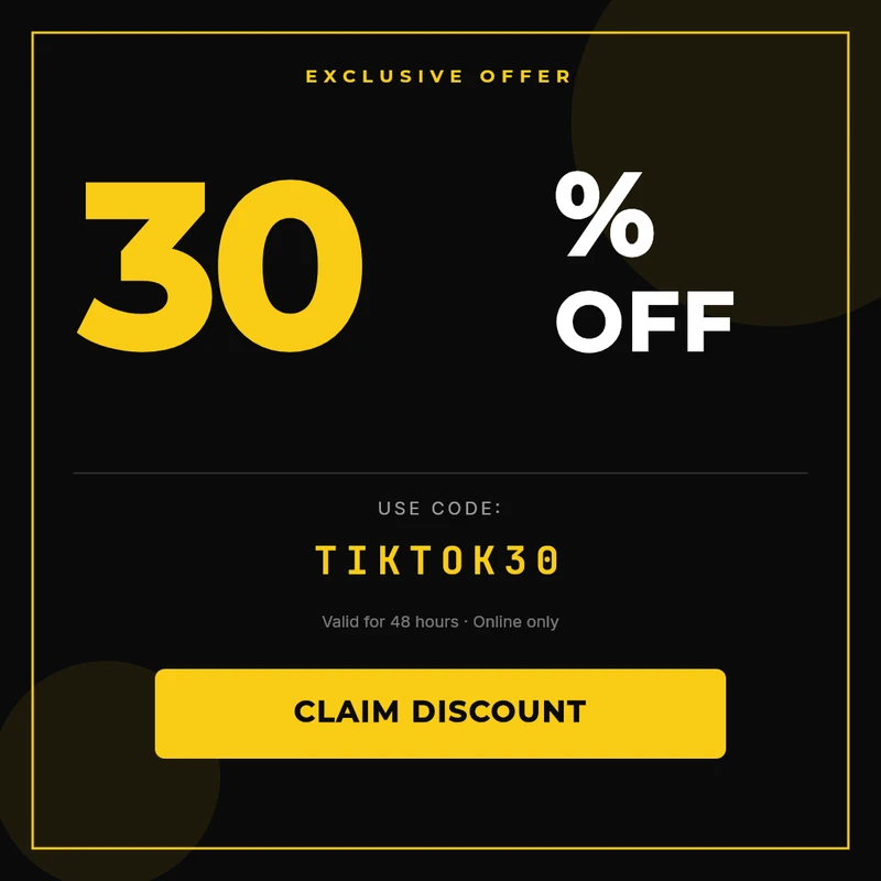 TikTok Square — Bold Discount