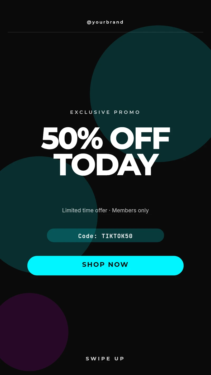 TikTok Video — Neon Promo