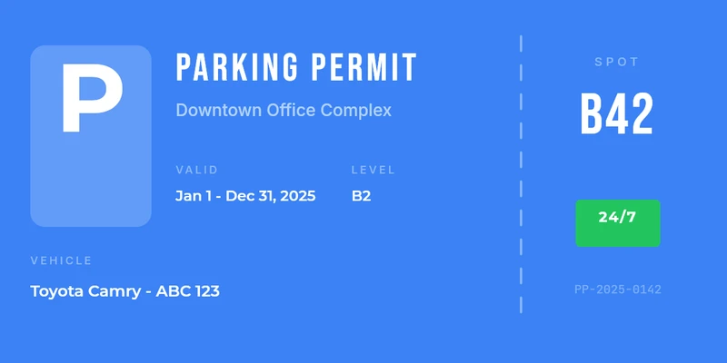 Parking Pass
