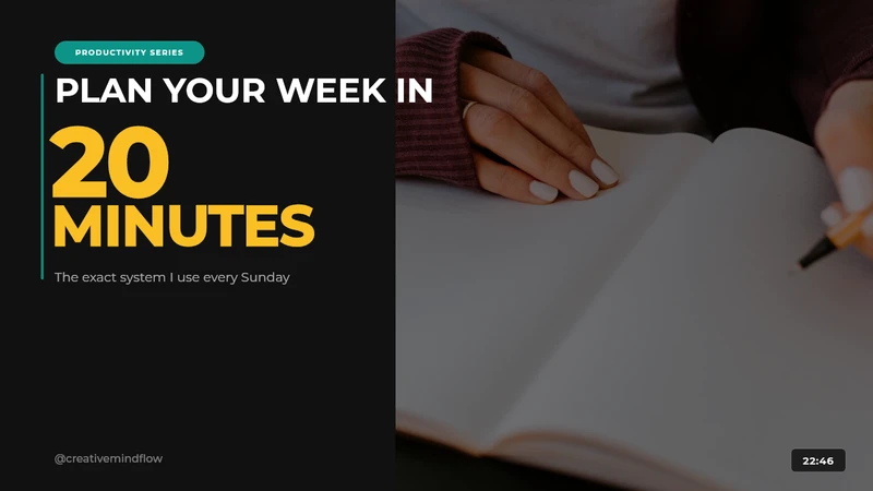 Bold Productivity Plan Your Week
