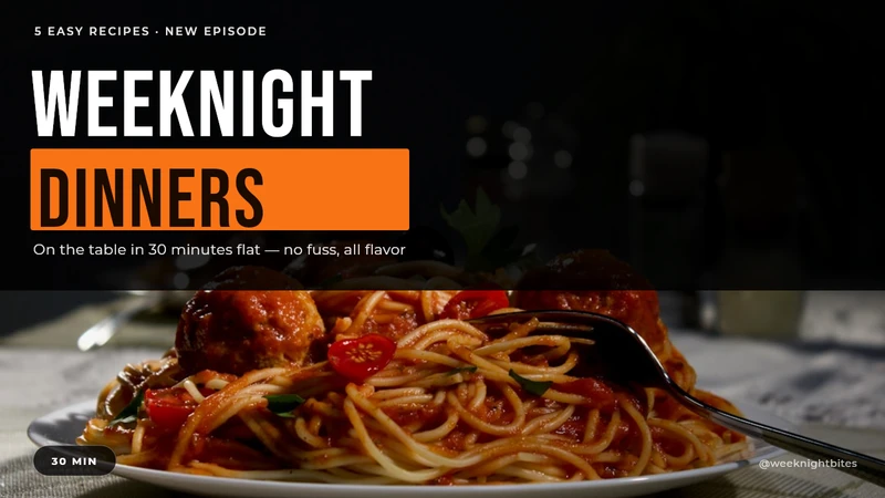 Dark Bold Weeknight Dinners